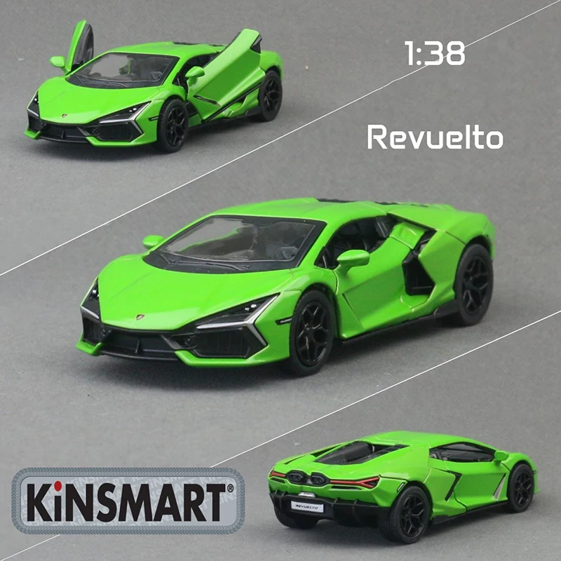 KiNSMART Crown 1:36 รถ Revolto ของเล่นดึงกลับและเปิดประตูเด็กวันของขวัญสะสมรถ Diecast