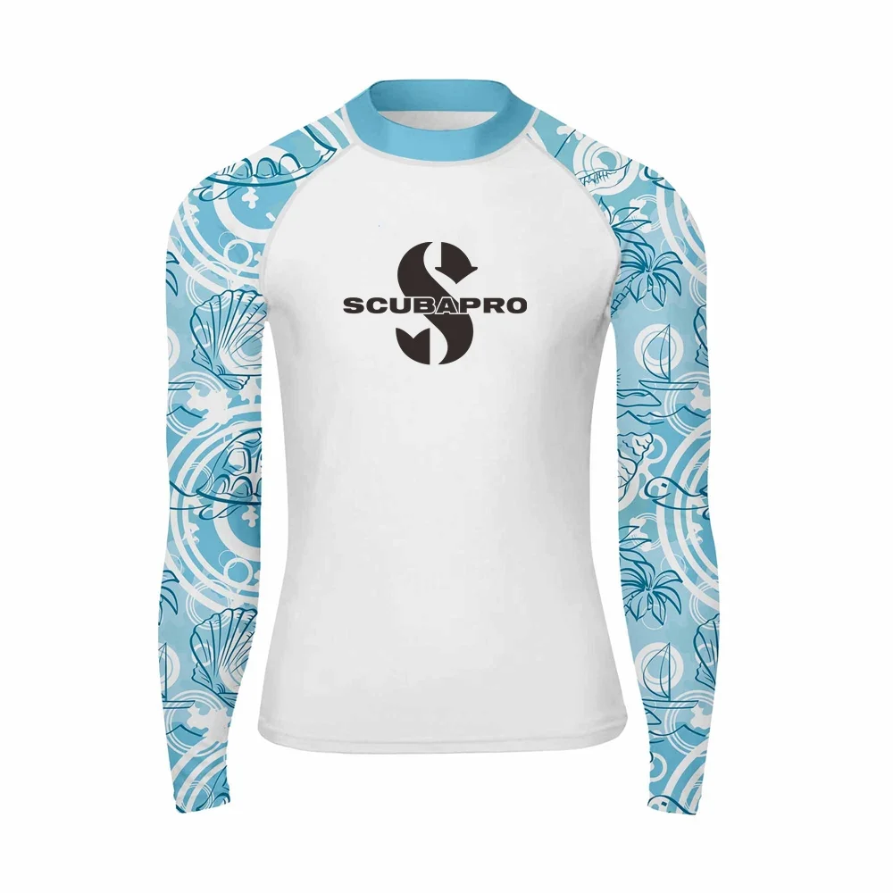 Surfing Rash Guard stroje kąpielowe męskie z długim rękawem ochrona UV odzież do nurkowania letnie sporty wodne pływanie Rashguard t-shirty