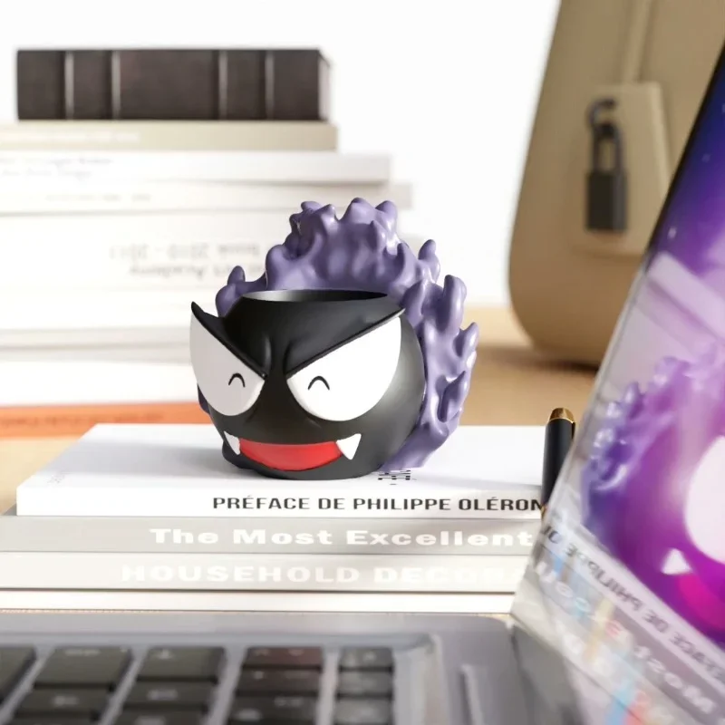 Pokemon Gk Gastly Anime Peripheral Creative Stationery Storage Pen Holder Action Figure Model Toy Halloween Birthday Gift To Kid