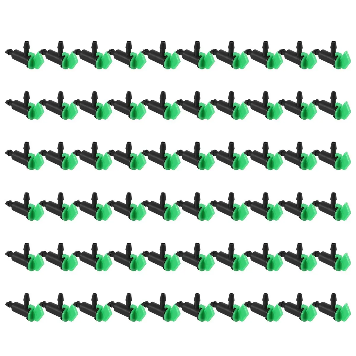(ˉ﹃ˉ) 60 Pieces 4GPH Removable Drip Sprinkler Irrigation Drip Emitter Garden Flag Irrigation Dripper, for Trees and Shrubs