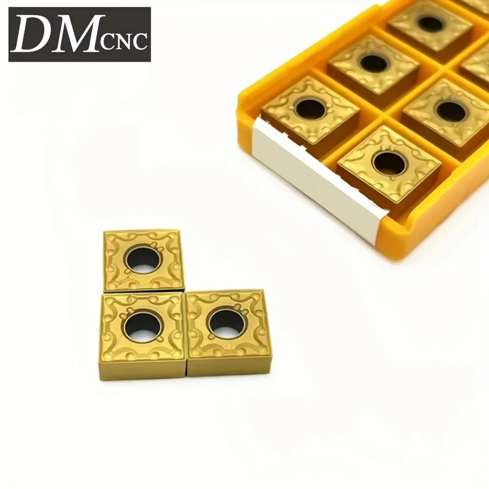 10PCS SNMG120404 ZM20/ZM25 Gold/Purple Carbide Inserts for Precision CNC Turning - Steel/Stainless