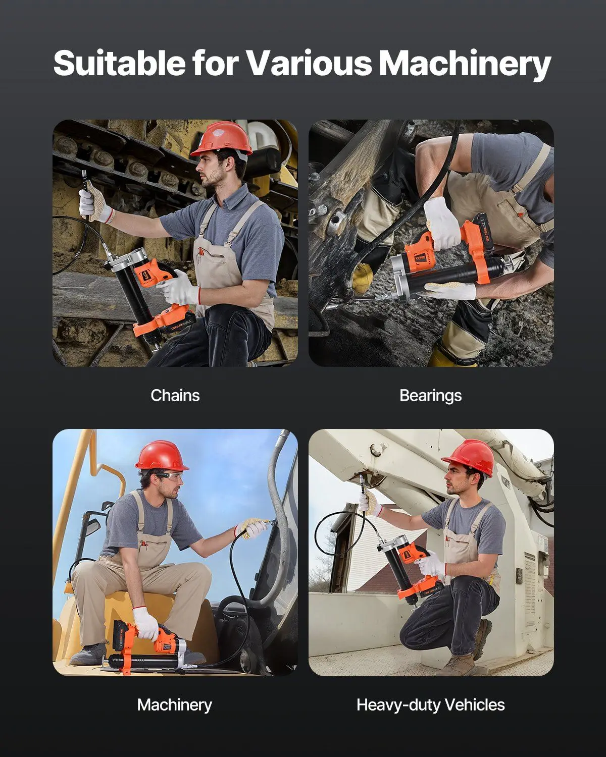 Pistola de graxa elétrica sem fio 20V Kit de pistola de graxa com bateria mangueira de 30 polegadas