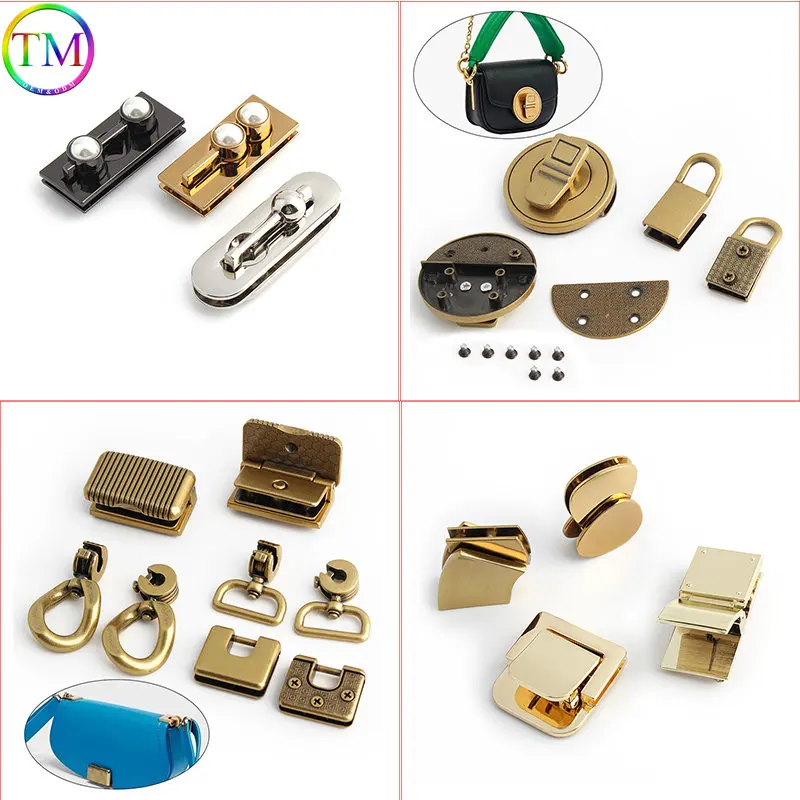 29 New Sytle Metal Lock Durable Decor Buckles DIY Kit Push Turn Press Lock Twist Locks Magnetic Closure Clasp For Handbag