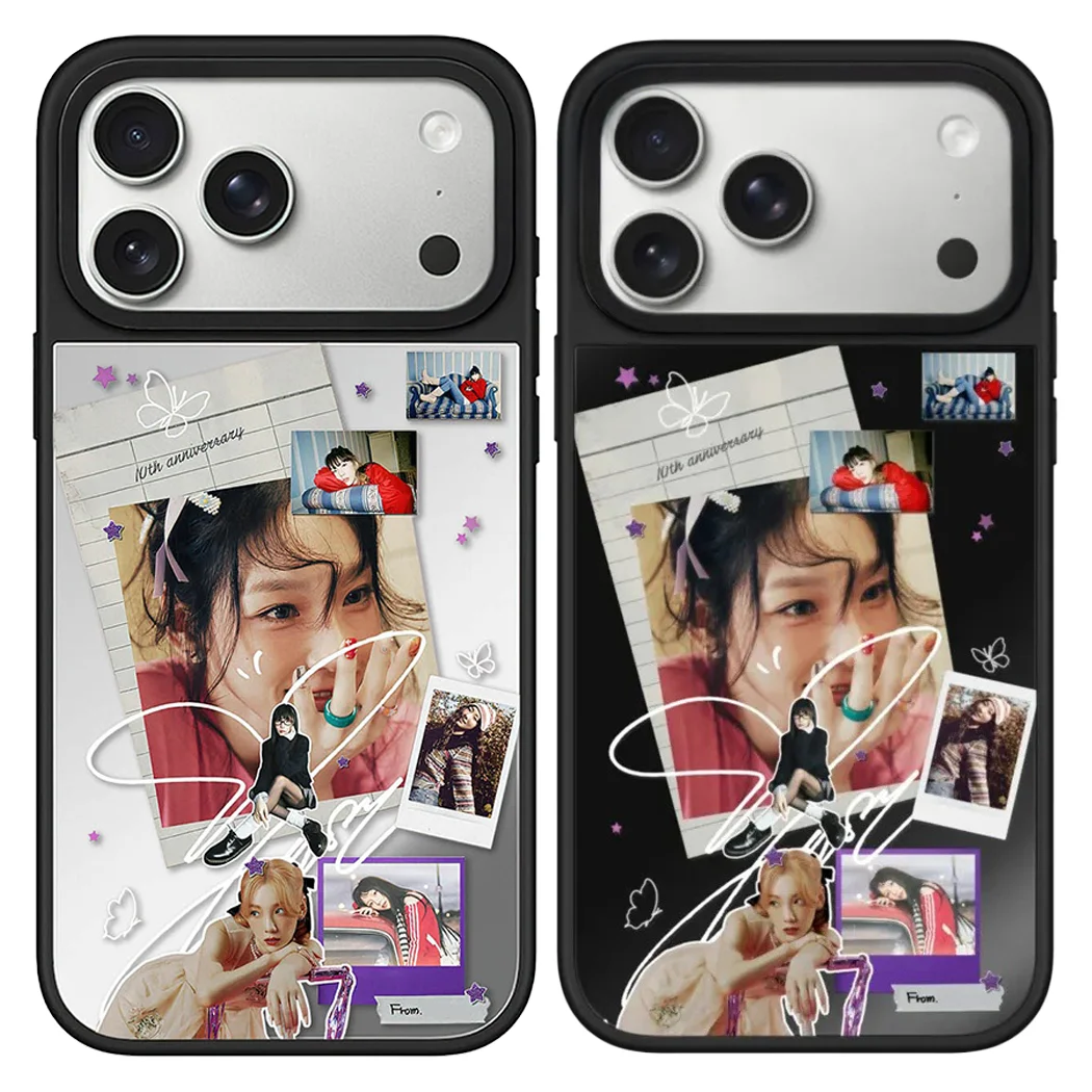 

Photo Girl Mirror Surface Black Border Magnetic Case: Compatible with IPhone 17 16 15 14 13 12 Pro Max 17 Air