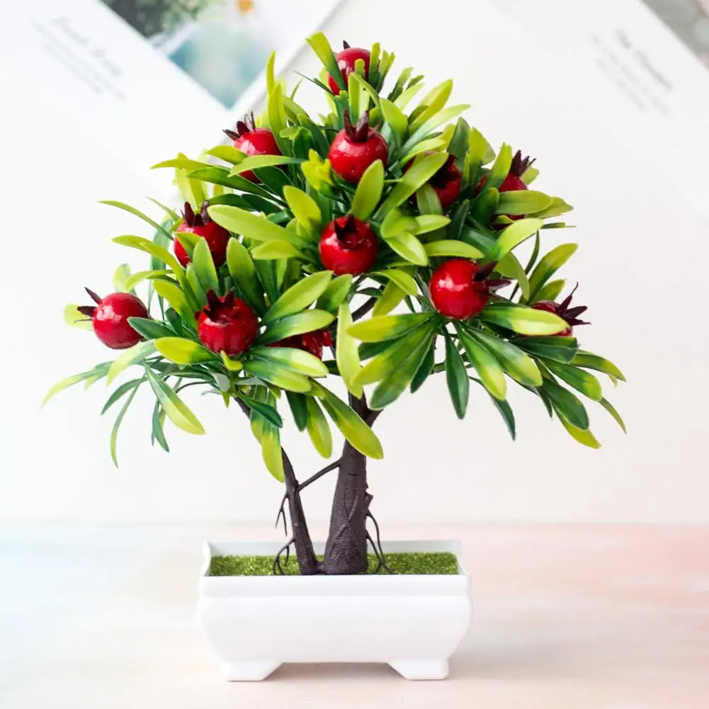 

1 Pc Plastic Artificial Orange Tree Bonsai Faux Plant Potted Flower Landscape Party Home Office Garden Decor цветы в горшках
