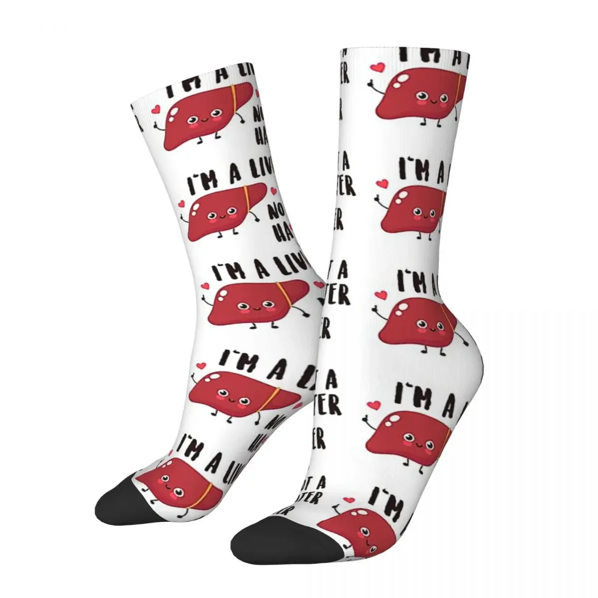 I'm A Liver, Not A Hater. Socks Harajuku Sweat Absorbing Stockings All Season Long Socks Accessories for Unisex Gifts