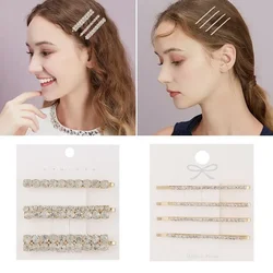 Hot Korea Diamond forcine donna Bingbing Crystal Hair Clips Set Girls Luxury Shining Crystal Barrettes accessori per lo Styling dei capelli