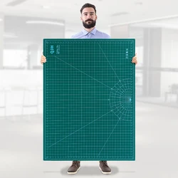 QJH A0 Oversized Double-sided Cutting Pad Leather Handicrafts & Sewing Workbench Mat Measurement Durable PVC Protective Pad Tool