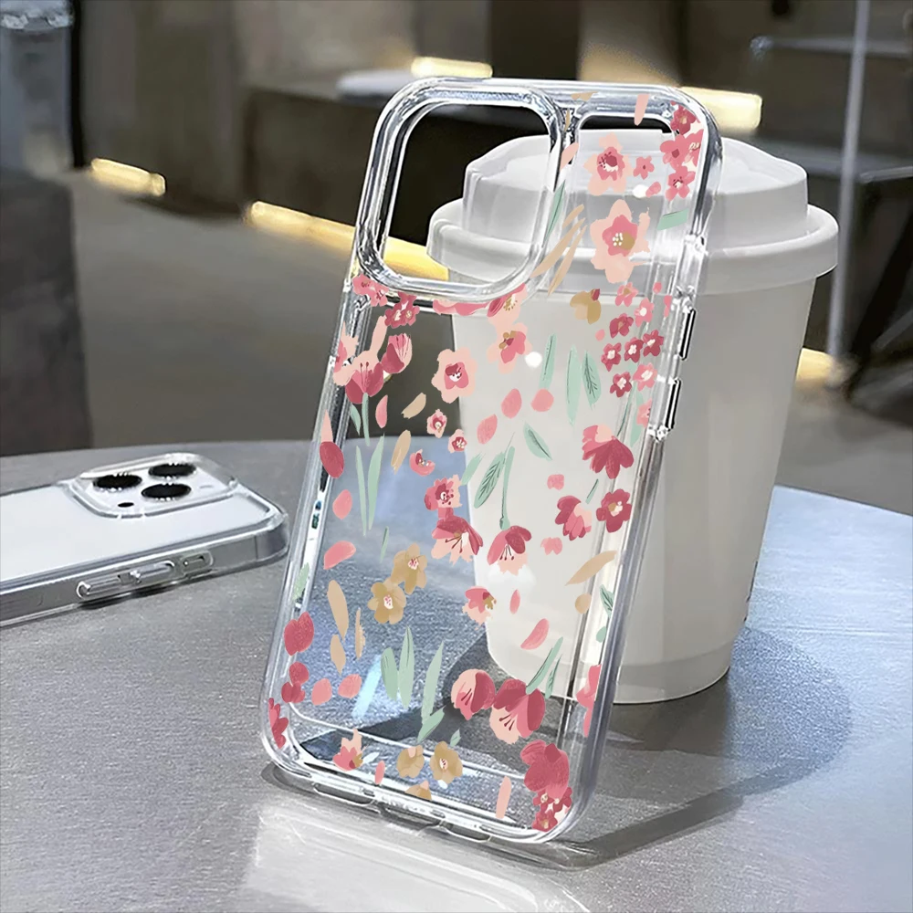 

blossoms Clear Case for iPhone16 Pro Max 16Pro 16Plus 16 15 Pro Max 15Pro 15Plus 15 13 13Pro 14 12 11Pro Max Plus
