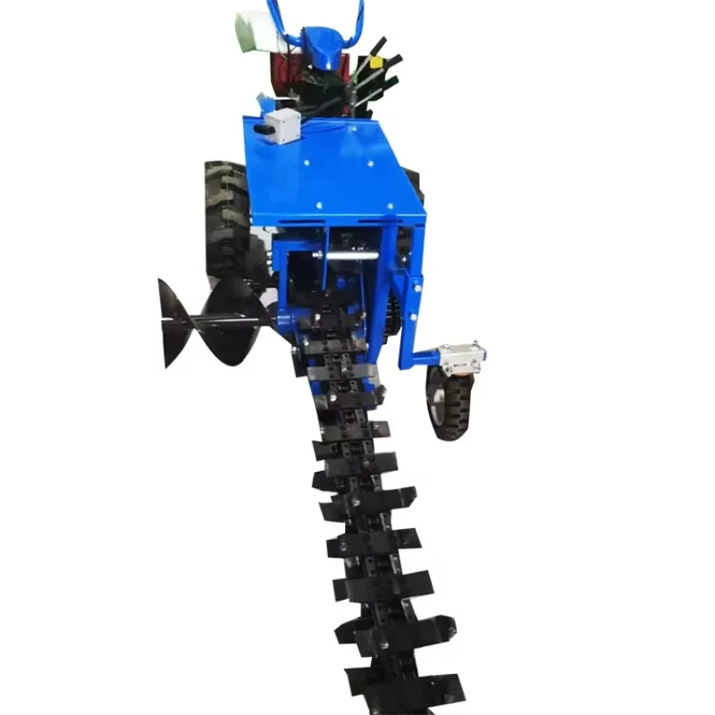 Hand Chain Trencher Small Agricultural Trenching Equipment Simple Operation Mini Trencher