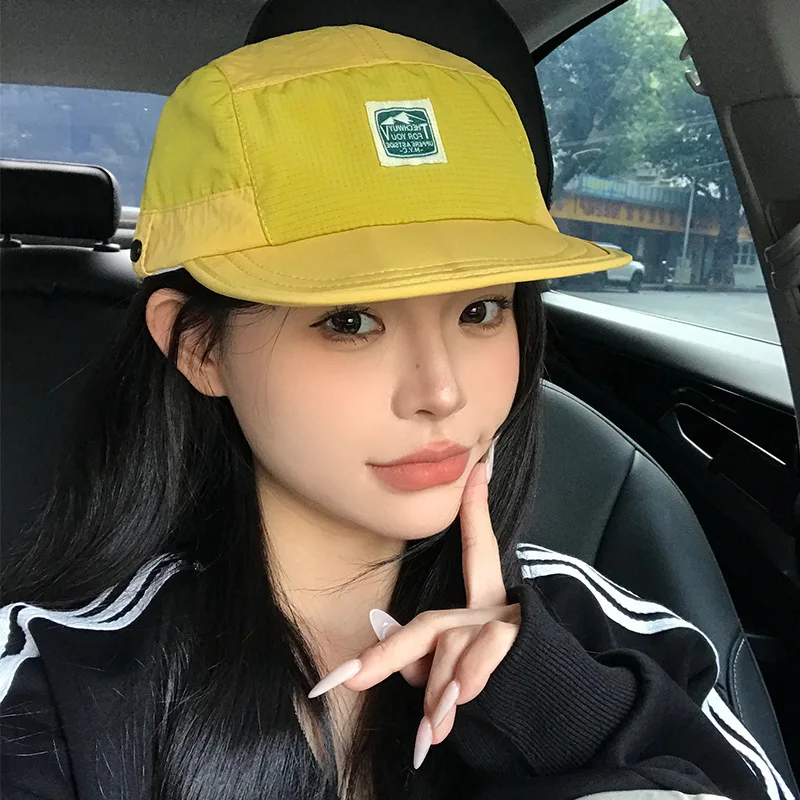 Japanese Retro Five-panel Skateboard Hat for Men and Women Summer Street Leisure Sunscreen Thin Quick-drying Baseball Cap