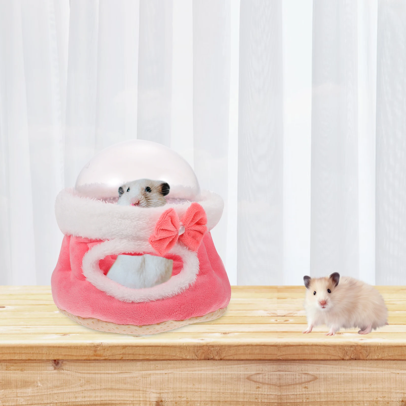 

1Pcs Small Animal Warm Nest Hamster Squirrel House Winter Bed Detachable Cover Transformable Hammock Hamster Nest