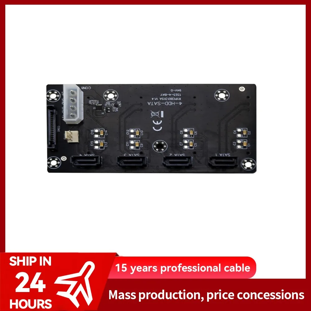 

Molex 4pin SATA 15P Power supply 3pin Fan Header PC case Server Backplane Circuit Board 4 SAS7+15 HDD Adapter Motherboard