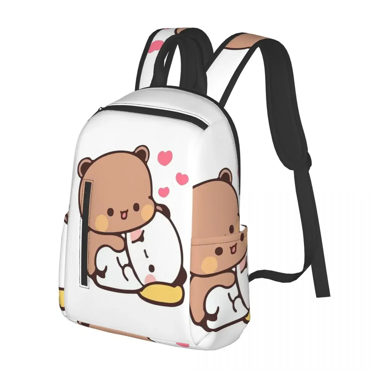 Peach And Goma Bubu Dudu Balloon Student Backpack School Bag Hiking Travel Daypack for Boys Girls Bookbag Shoulder Bags