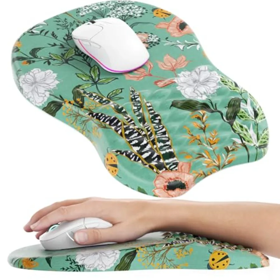 

Ergonomic Mouse Pad with Wrist Support, Memory Foam Wrist Rest Mouse Pad, Non-Slip Base, Smooth Surface for Office and Home