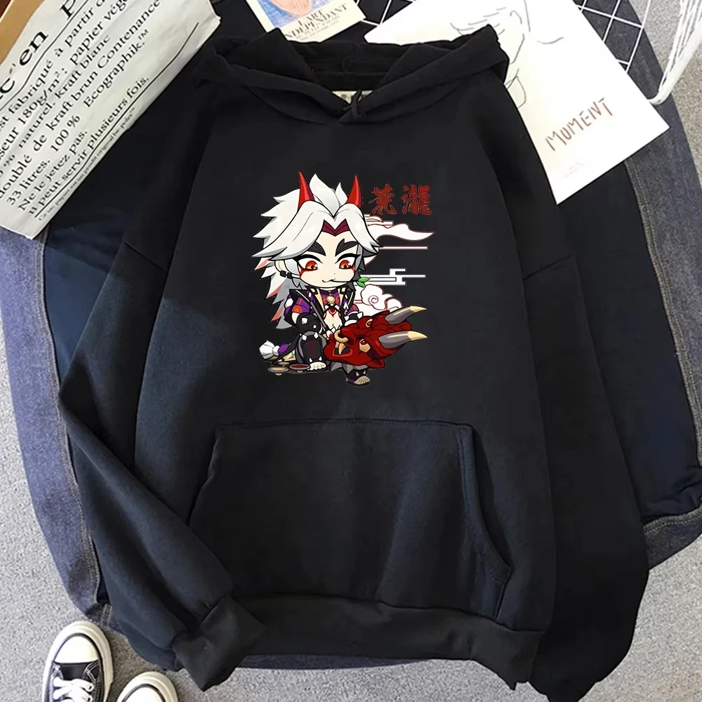 

Genshin Impact Women Hoodie Arataki Itto Print Costume Hip Hop Ulzzang Plus Size Sportswear Male_Female Sweatshirts Graphic Top