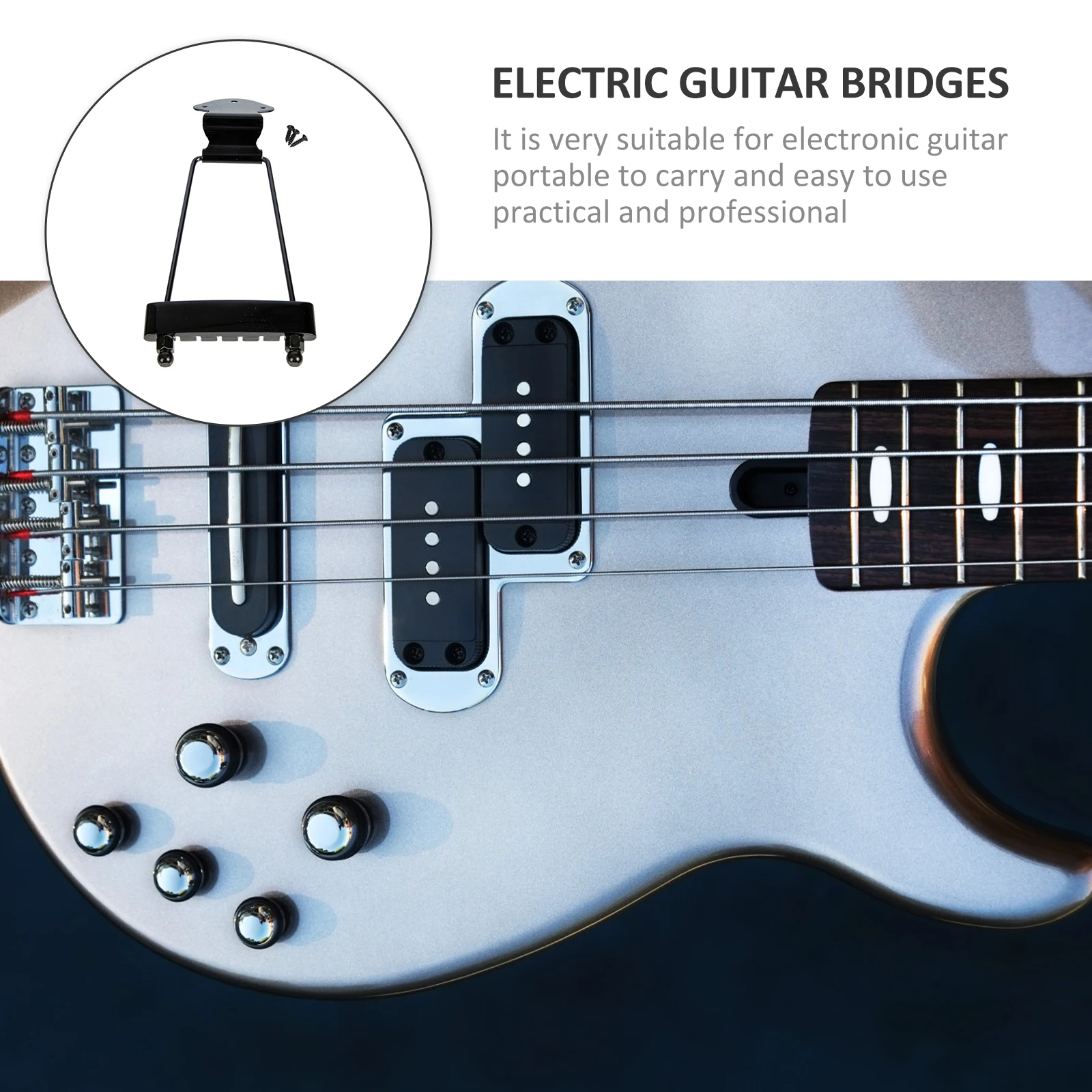 

1 set 1 Set String Board Replacement For Electric Guitar Lightweight Small Size Easy Install Saddle Bridge Tremolo System Guitar