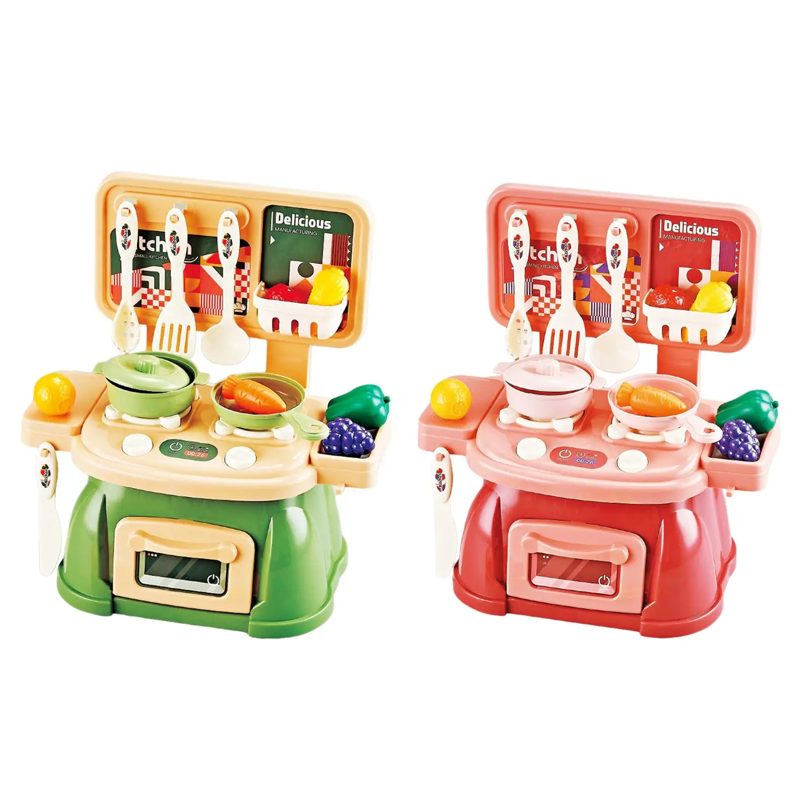 30Pcs Kitchen Playset Toy Pretend Chef Cookware for Game Indoor Party Favor