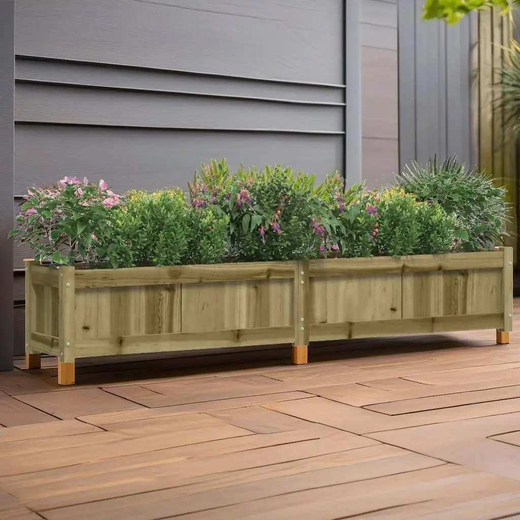 Garden Planters 2 pcs Impregnated Wood Pine