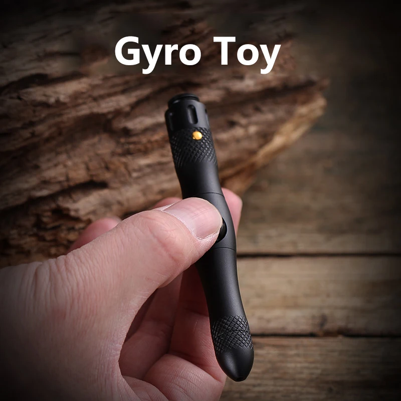 Outdoor Multi Functional Creative Finger Gyro Flashlight Tactical Pen Mini EDC Car Emergency Window Breaking Survival Tool