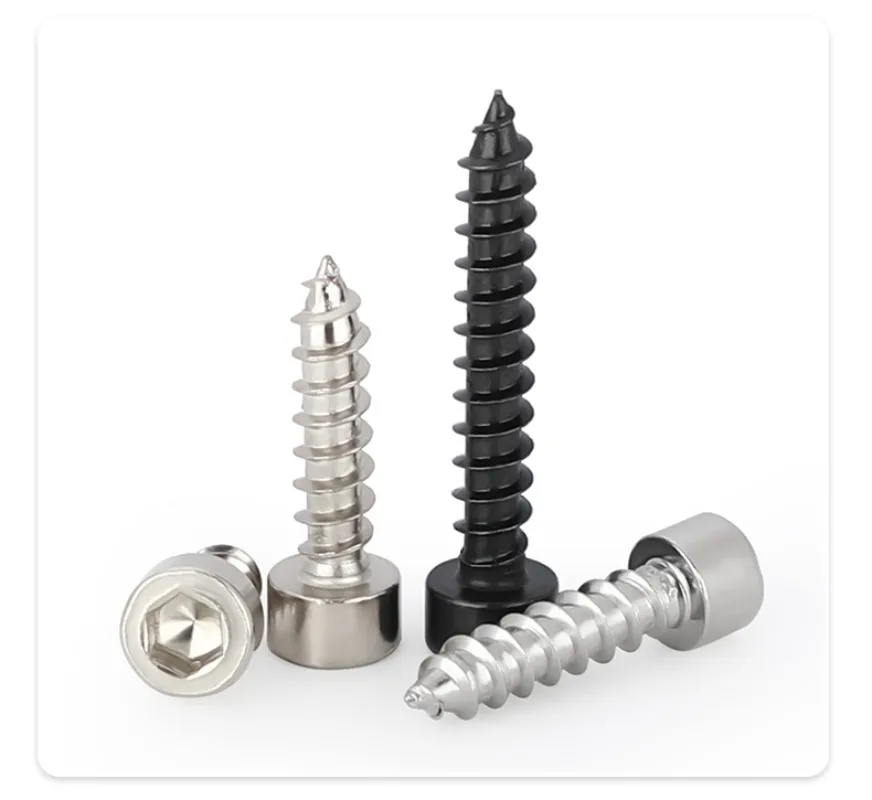 

304 stainless steel 8.8 grade medium carbon steel black hexagonal wood screws self-tapping screws M2M3M4M5M6