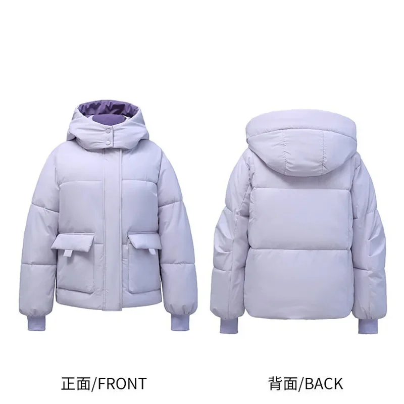 2024 New Winter Thicken Warm Parker Coats Korean Loose Short Hooded Down Cotton-Padded Jacket Women's Outwear Bread Clothes