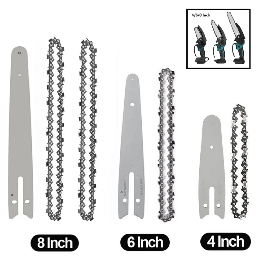 4/6/8 Inch Steel Chainsaw Chain Metal Saw Chain 1/4 Pitch 28/37/45 Drive Electric Saw Accessory Replacement Chainsaw Saw Chain