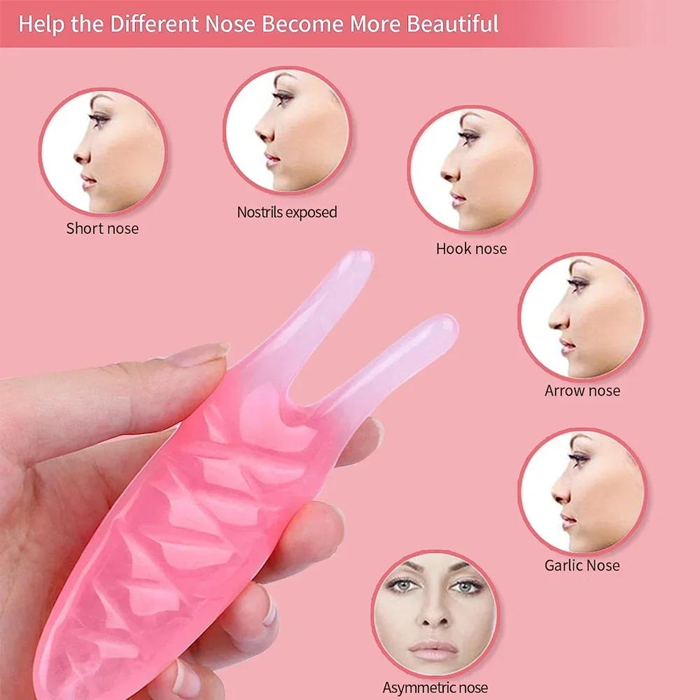 Gua Sha Facial Massage Tool Nose Lift Up Rounded Corners Narrow Nose Scraping Massage Tool,Massage Facial Tighten Skin Care Tool