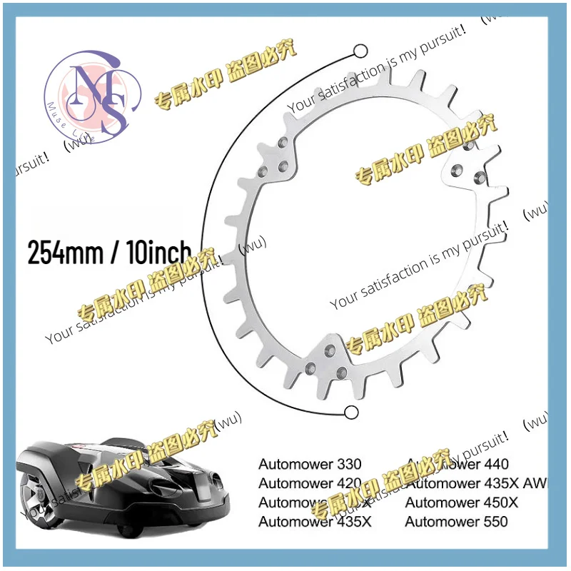 2pcs 254mm Robotic Lawnmower Spikes with 12pcs Screws for Husqvarn Automower 330 420 430X 435X 440 450X 435X AWD