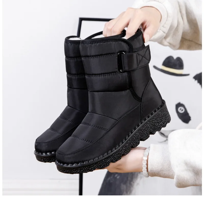 

Women's Boots New Hot Winter Shoes For Women Heeled Winter Boots Waterproof Snow Boots Elegant Warm Fur Winter Footwear Female