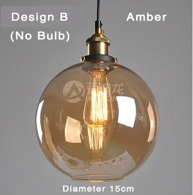 Clear Grijs Amber Kleur Vintage Hanger Eetkamer Glas Opknoping Lamp Rusland Loft Armatuur Moderne Slaapkamer Verlichtingsarmaturen