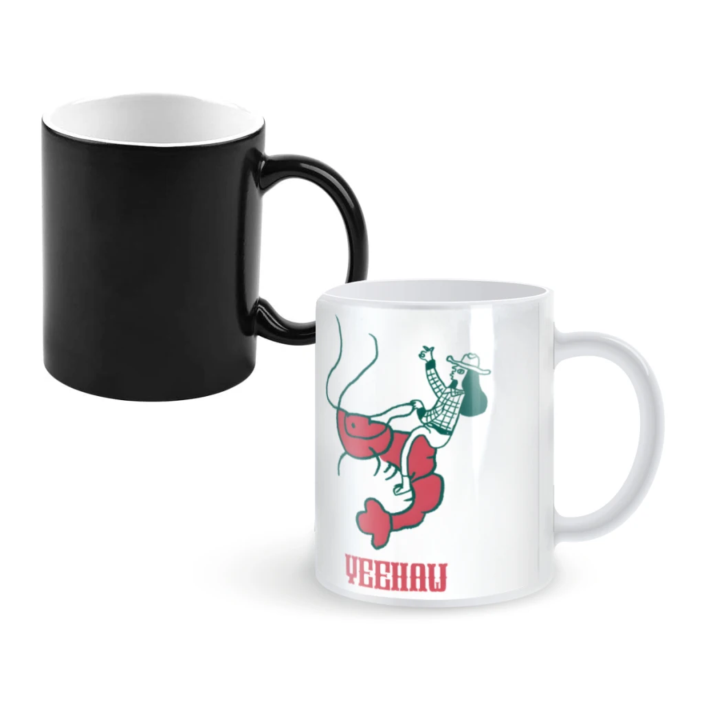 

Shrimp CowboyCoffee Mugs And Mug Creative Color Change Tea Cup Ceramic Milk Cups Novelty Gifts