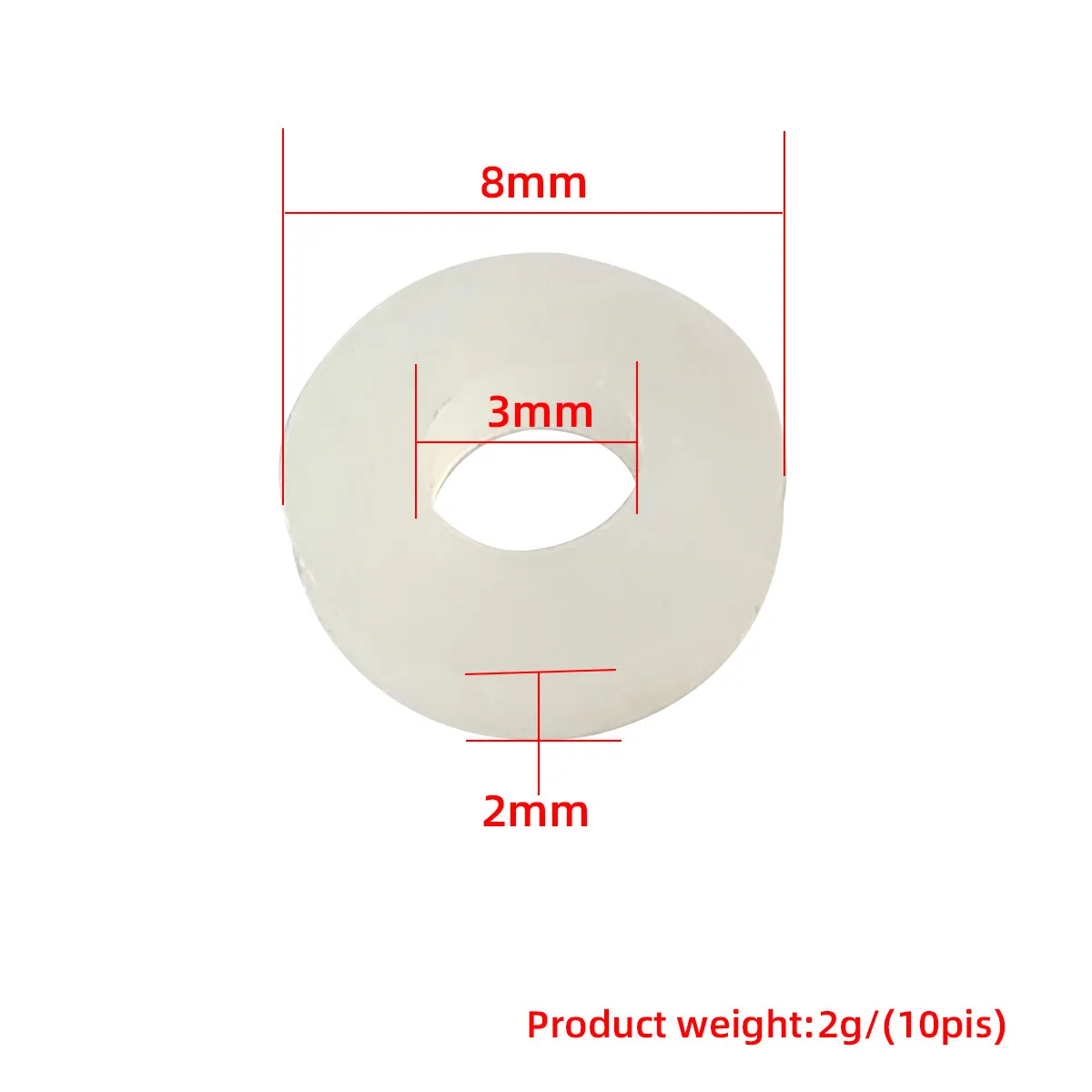 10Pcs Silicone Shock Absorbing Gasket RC Model Shock Isolation Washer Vibration Reduction Cushion Spacer  ﻿