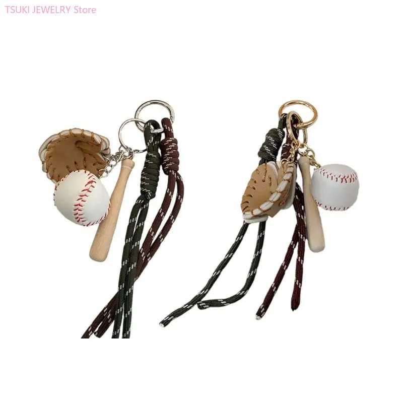 

62KE Модный брелок для бейсбола с декоративным украшением для сумки Легкая подвеска для сумки