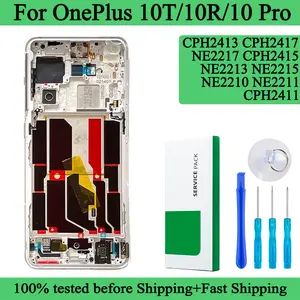 Bilashmart CPH2411 CPH2415 NE2210 Premium Lcd Oneplus 10T Display Touch Screen Oneplus 10R Digitizer Panel Assembly OnePlus 10 Pro