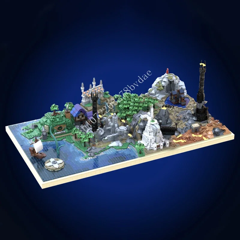 

5315PCS Map of Middle-Earth MOC Creative street view Model Building Blocks Architecture DIY Education Assembly Model Toys Gifts