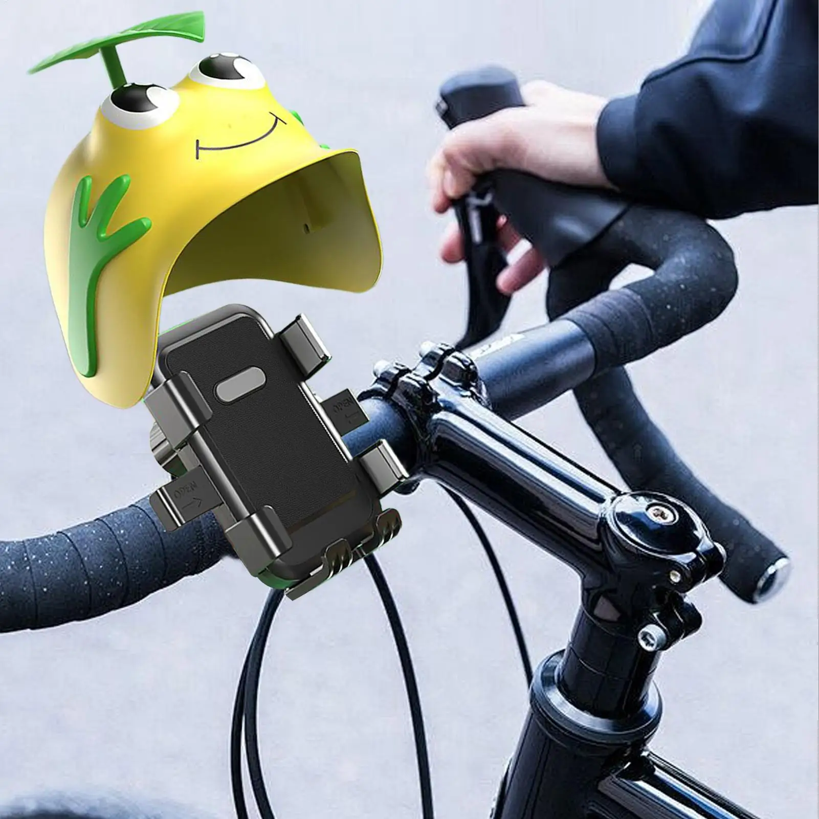 

Phone Mount for Motorcycle Anti Vibration Sunshade Stand Bike Phone Holder Sun Visor for Most Smartphones Electric Scooter Road
