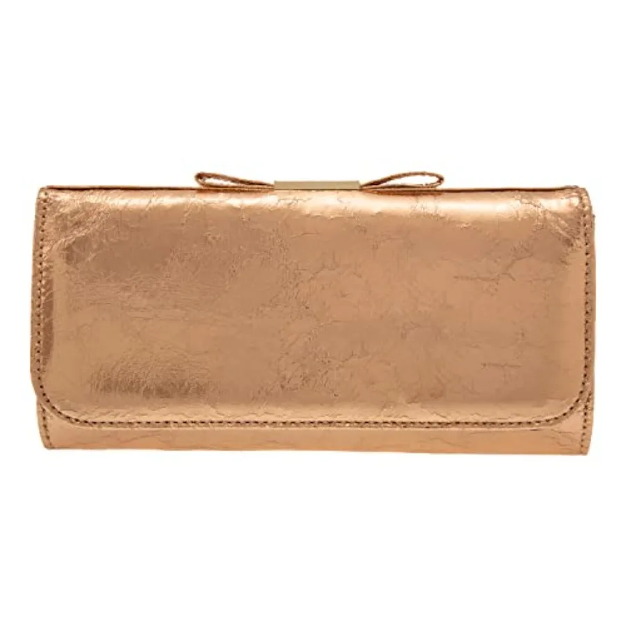 JNB Women's Metallic Material Clutch Purse