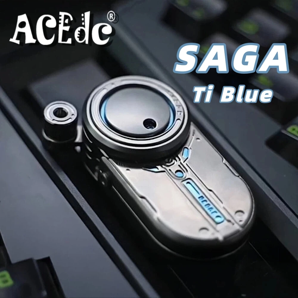 ACEdc Original SAGA Ti Blue Fidget Slider Fidget Toys For Adults Clicking Fidget Toy Anxiety Relief Gadgets