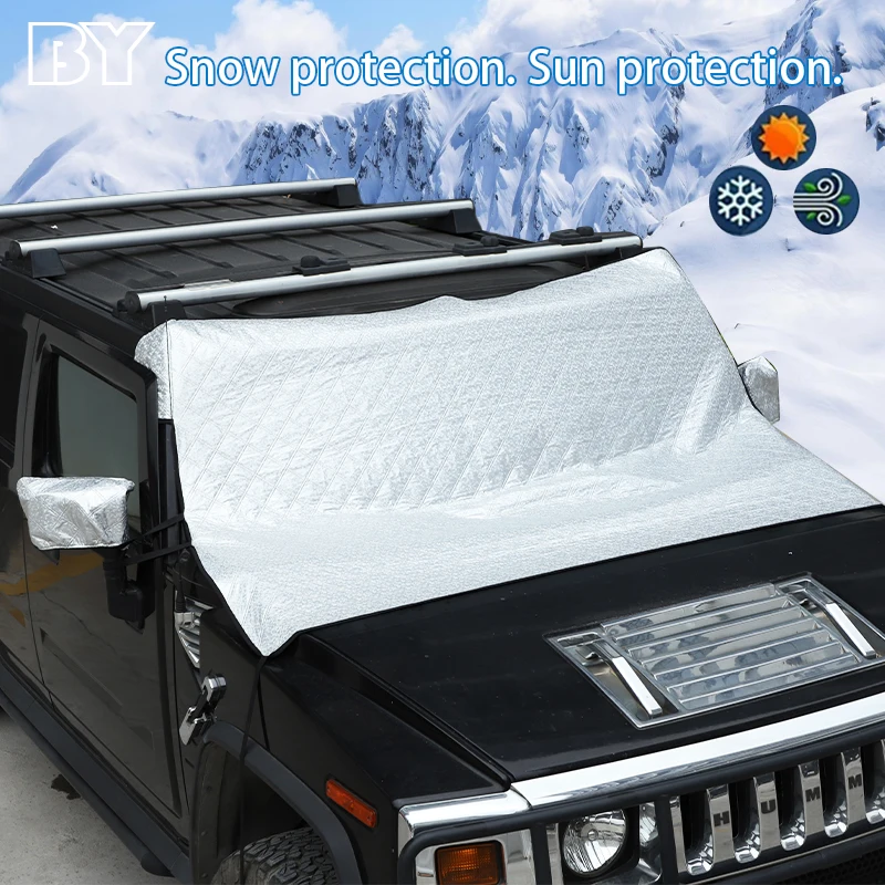

Чехол на лобовое стекло автомобиля для Hummer H2 2003-2009, автомобильный солнцезащитный козырек для снега, льда, защитный чехол на лобовое стекло для зимы, лета