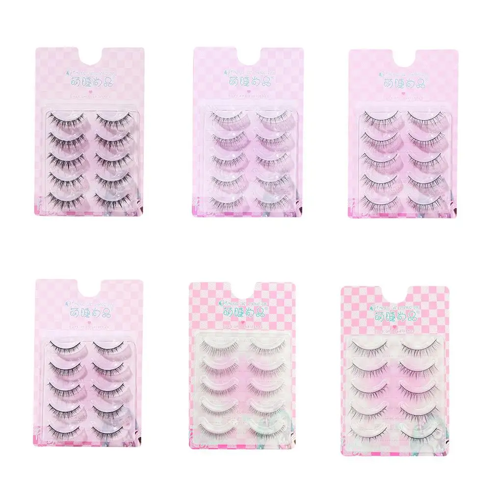 Manga cílios postiços de uma peça usar ultra-fino natural encaracolado cílios ferramenta de extensão para maquiagem iniciante