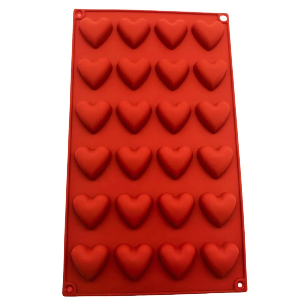 

Mini 3D Romantic Heart Silicone Chocolate Mold 24 Hole Love ice Candy Mold DIY Handmade Soap Baking Tool for Valentine's Day