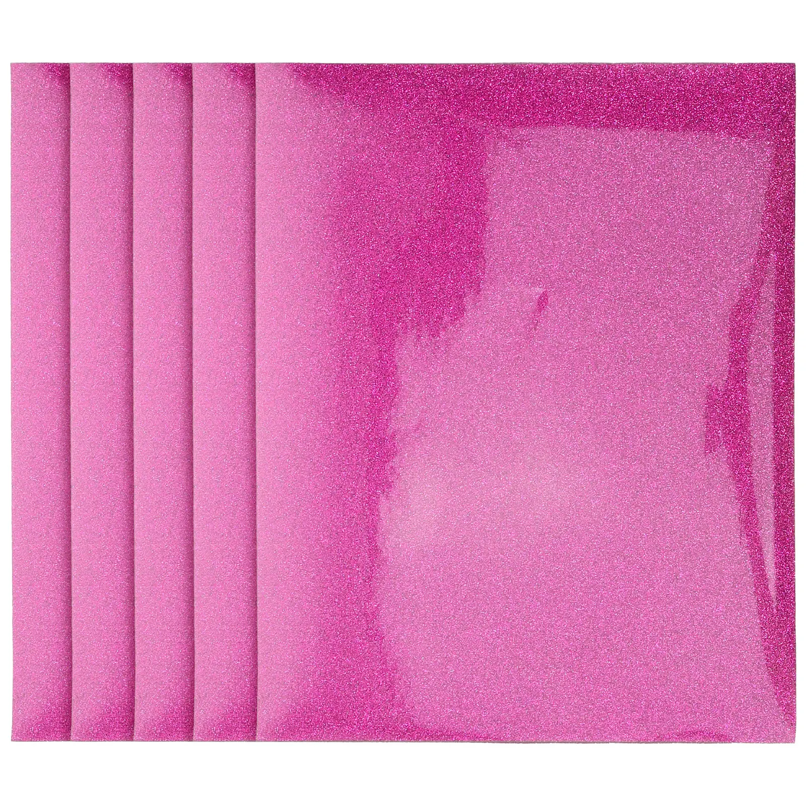 

5pcs Heat Transfer Glitter Vinyl Film for Clothes Craft DIY Apparel Soft Texture Non Fade Hot Stamping Supplies