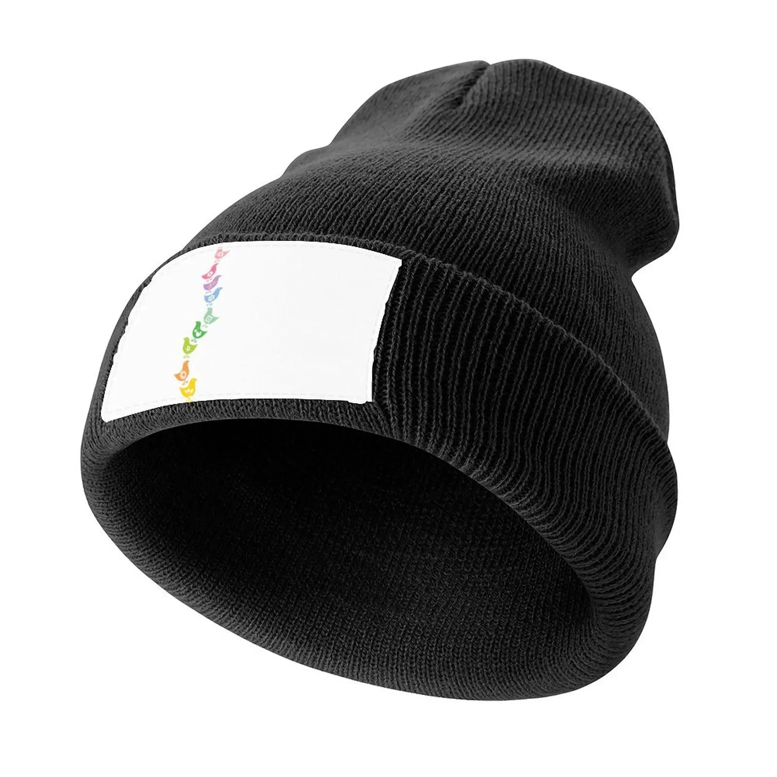 Balancing Retro Rainbow Chicks ? fatfatin Knitted Cap Mountaineering black Sun Hats For Women Men's