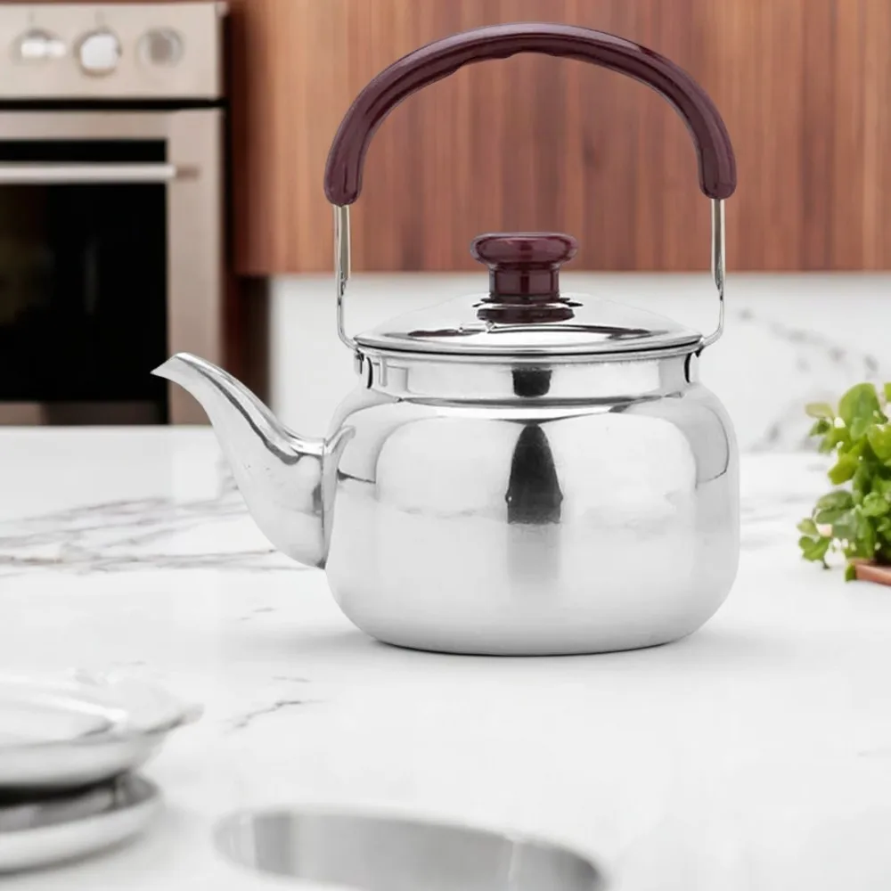 Boiling Kettle 1L/0.75L/0.5L Stainless Steel Teapot - Stylish Kitchen Tea Kettle for Stovetop Brewing - Durable Metal Tea Pot fo