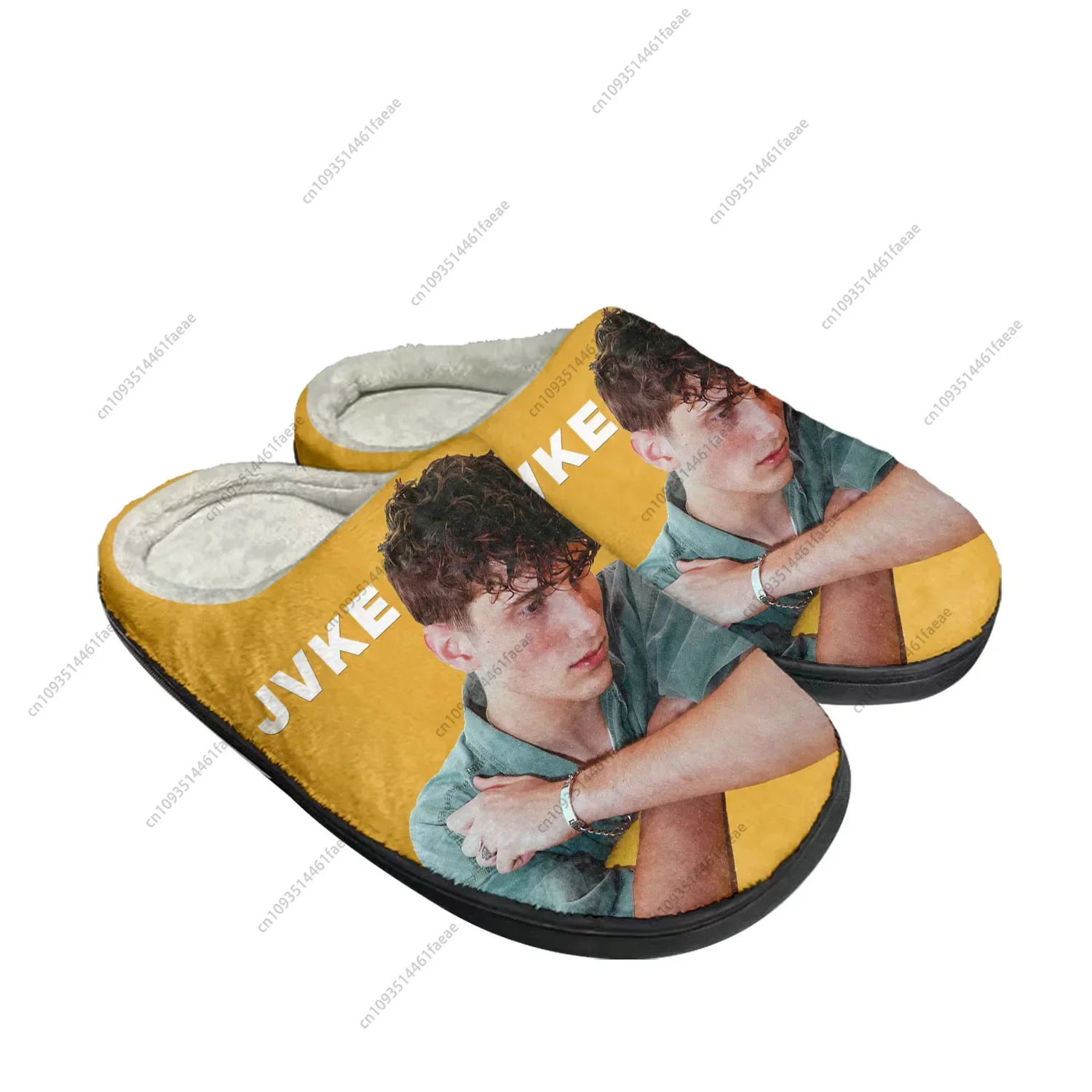 JVKE Popular Singer Pop Home Cotton Custom Slippers Mens Womens Sandals Plush Bedroom Casual Keep Warm Shoes Thermal Slipper