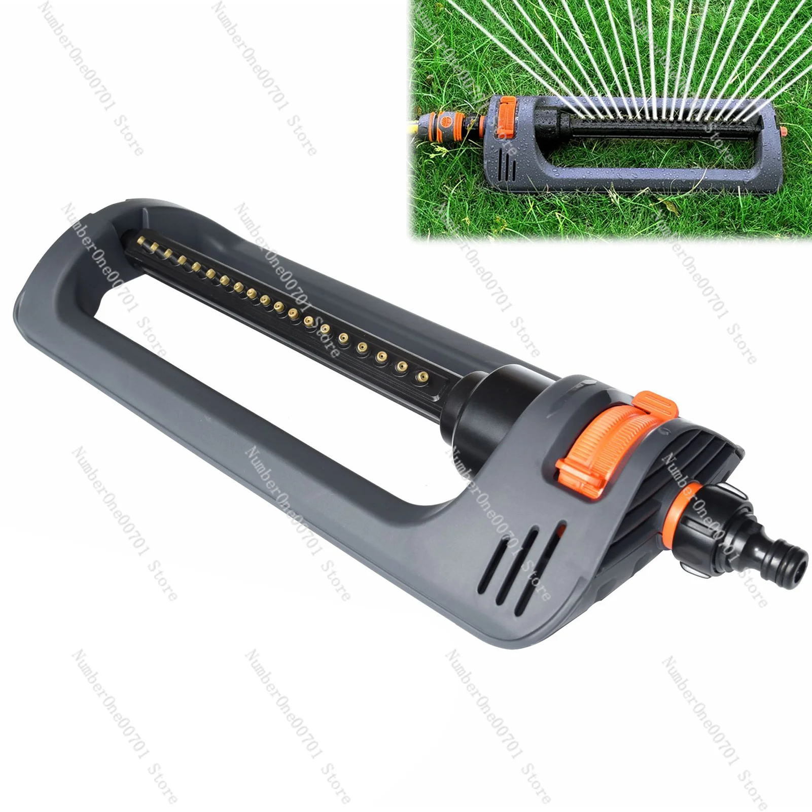 Oscillating Lawn Sprinkler 19-Hole Nozzle ABS Engineering Plastic Irrigation Tool Wide Coverage Water Sprinkler For Patio Yard