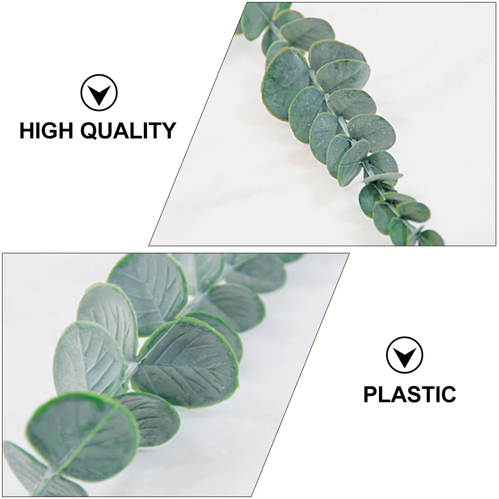

10pcs Simulated Eucalyptus Leaves Artificial Plant Decor For Wedding Home Party Office Indoor Outdoor Use Fake Eucalyptus Leaf