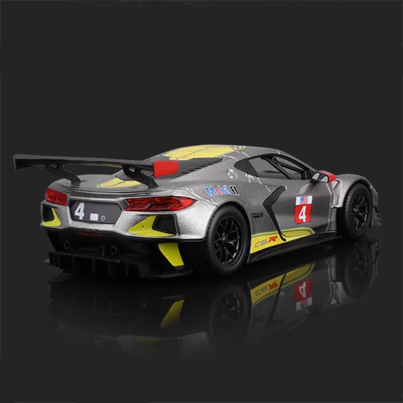 1:24 2020 Chevrolet Corvette C8 R Alloy Sports Car Model Diecast & Toy Vehicles Metal Racing Car Model High Simulation Kids Gift