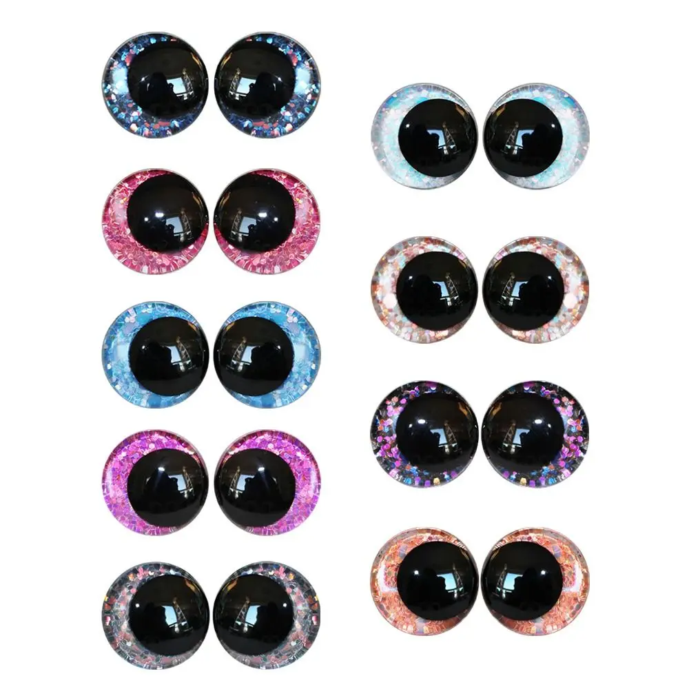 3D Doll Eyes New Design 14mm Glitter Round Eyes Toy Handmade Safety Eyes Doll